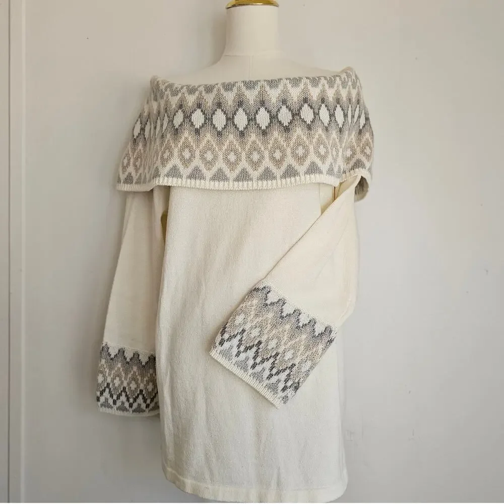 NWT‎ Westport 1962 1X Cowl Neck Or Off Shoulder Tunic Cottage core